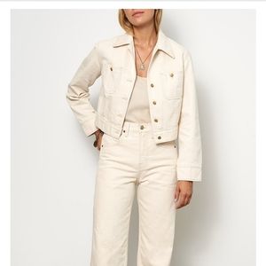 B Sides Clair Cropped Denim Jacket M